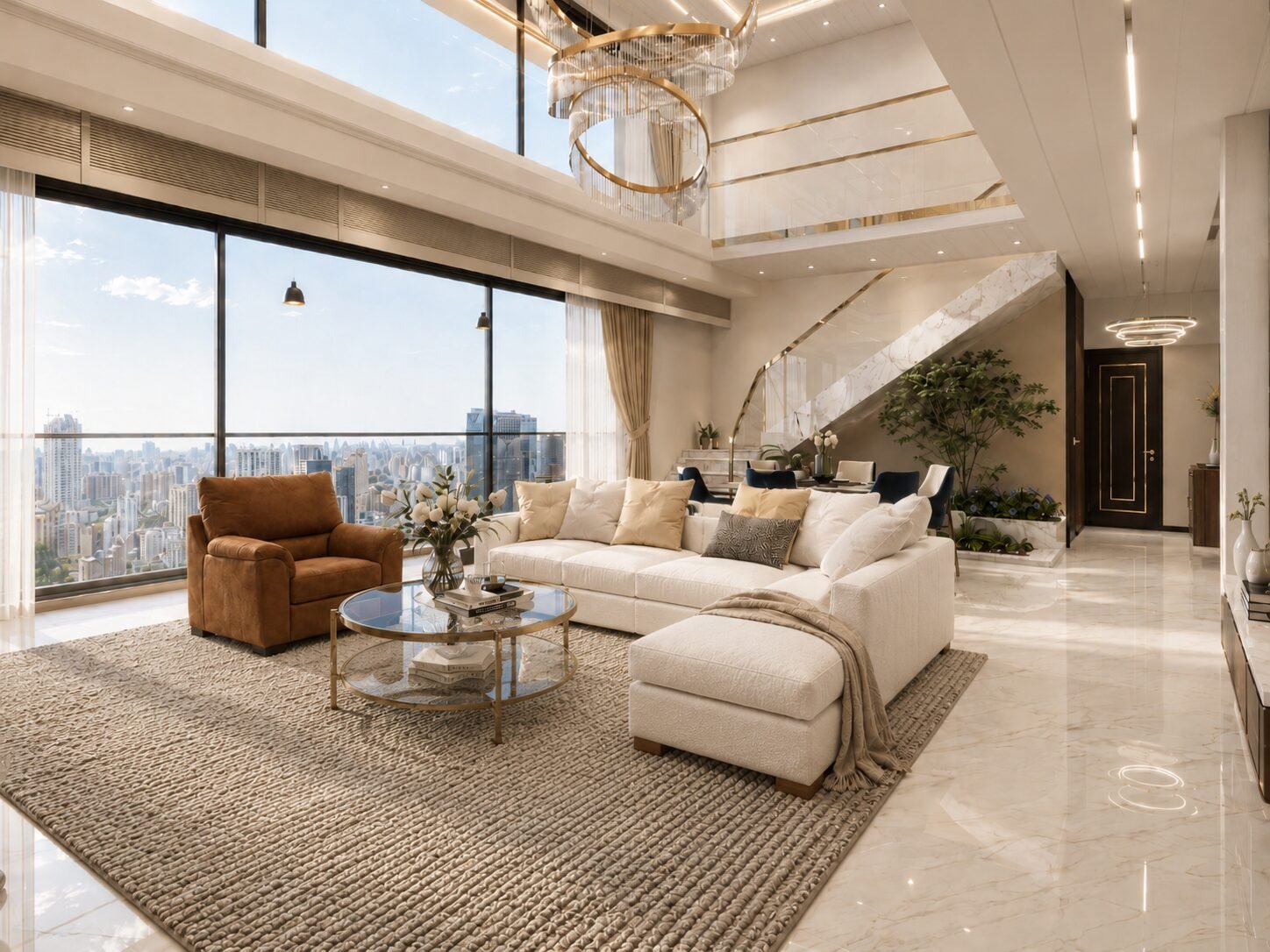Example 3D render — 2-Storey Duplex living room