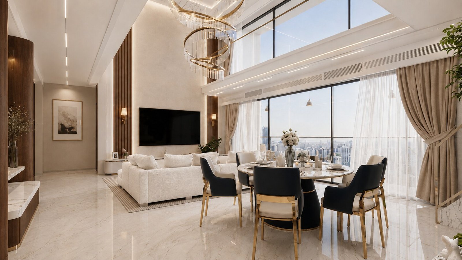 Living and dining space