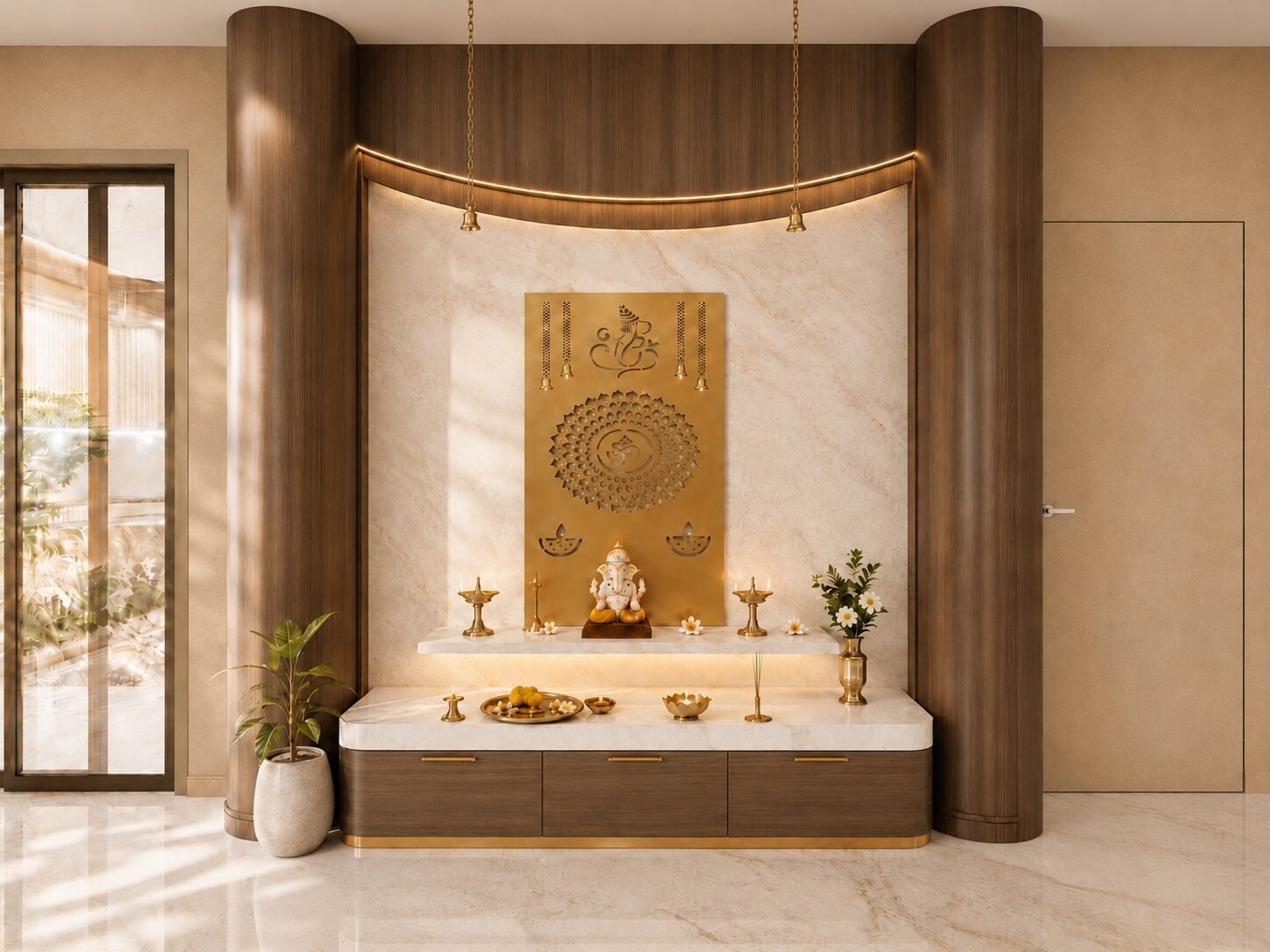 Duplex - Mandir (prayer) wall